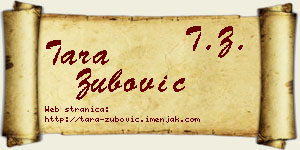 Tara Zubović vizit kartica